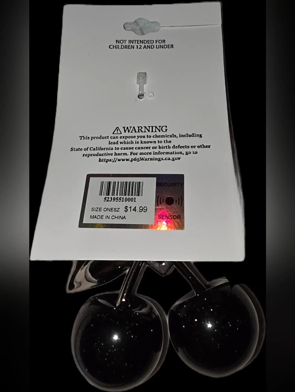 Black Cherry & Dice Keychain/Bag Charm